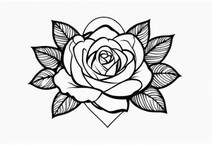 Rosa name with heart tattoo idea