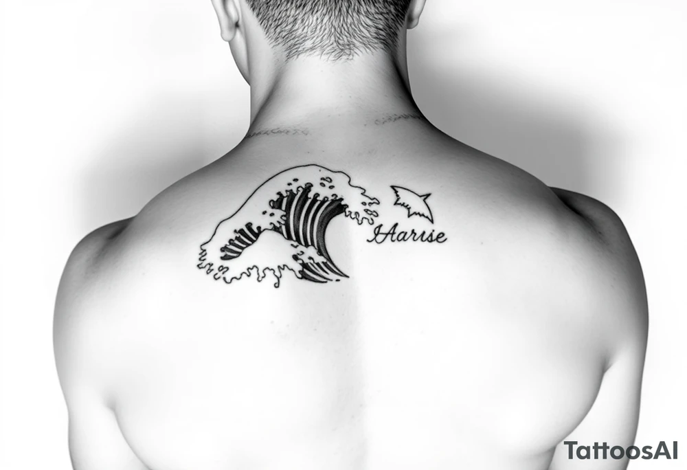 Roaming waves tattoo idea