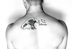 Roaming waves tattoo idea