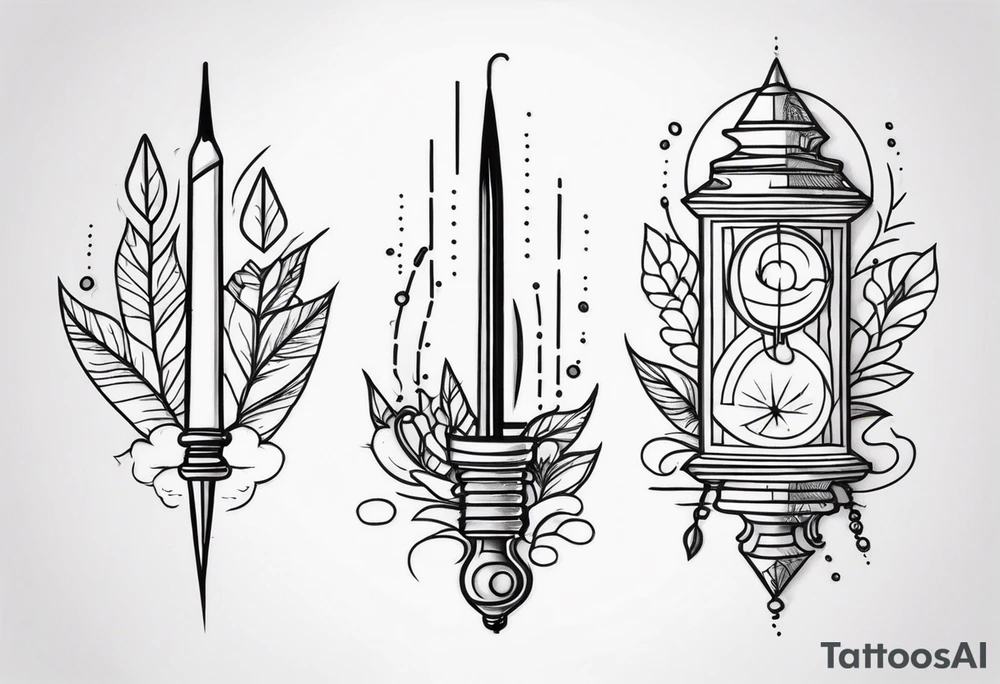 needle and thred tattoo idea