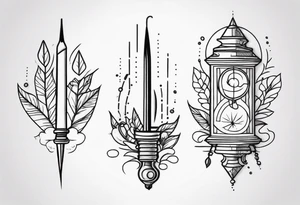 needle and thred tattoo idea