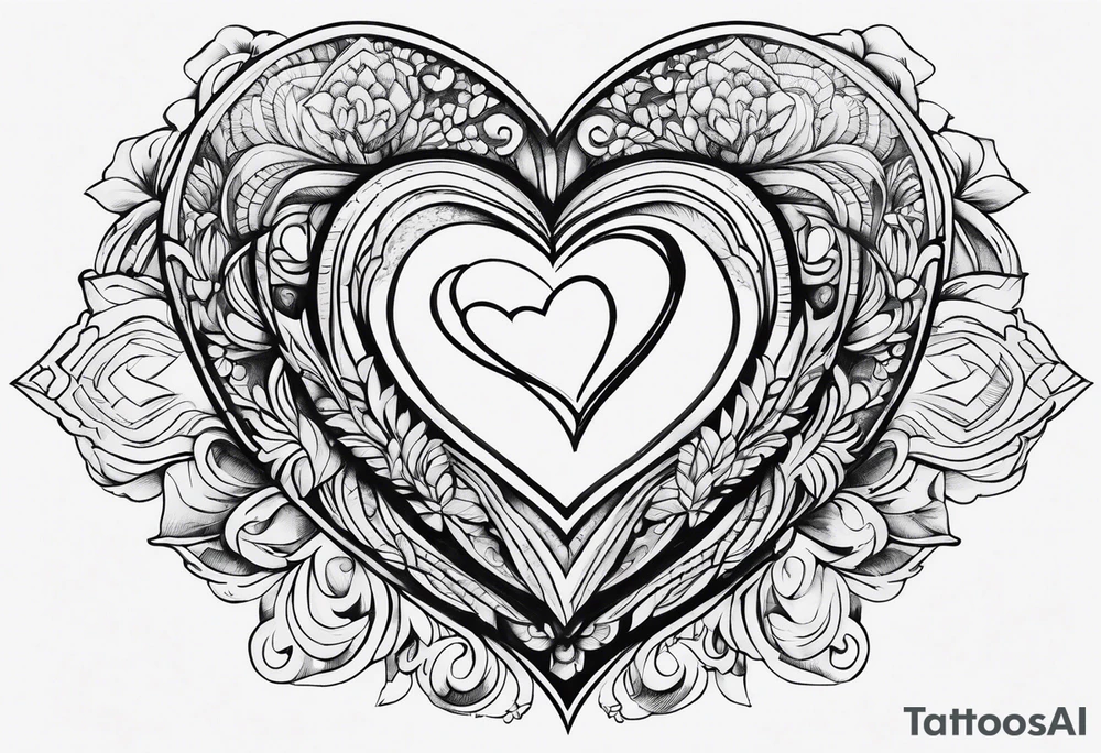 Amor fati with a heart tattoo idea