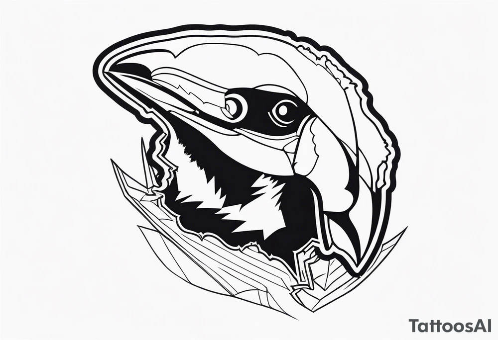 alpine chough skull tattoo idea