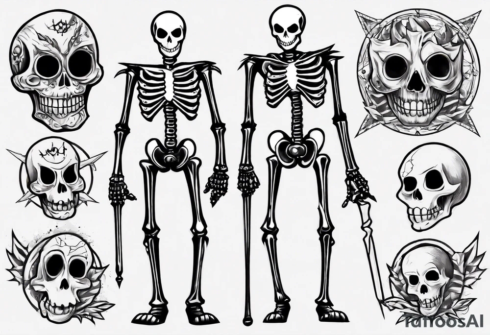 jack skeleton tattoo idea