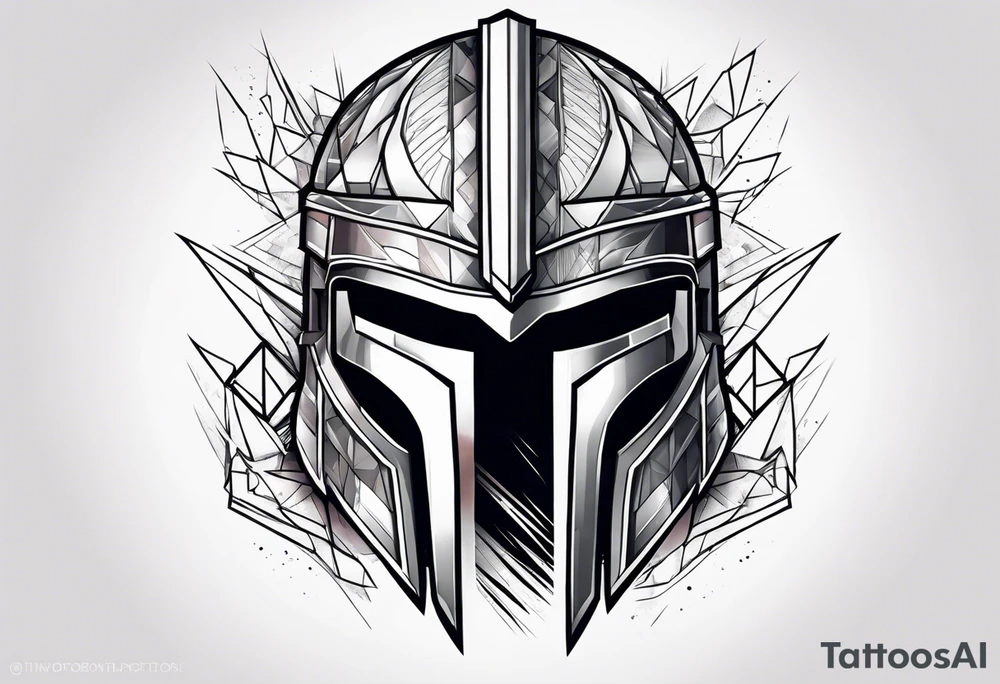 Spartan helmet tattoo idea