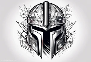 Spartan helmet tattoo idea