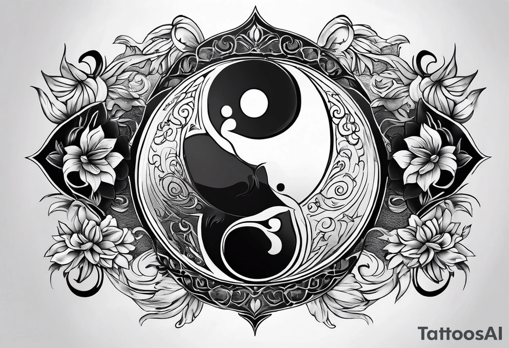 ying yang tattoo idea