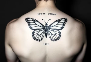 Utility Chain, butterfly, you're my person I ♥️  u alan knutson tattoo idea