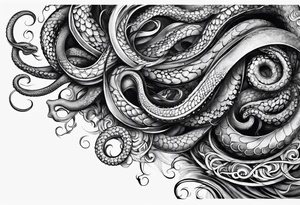 tentacle long outstretched tattoo idea