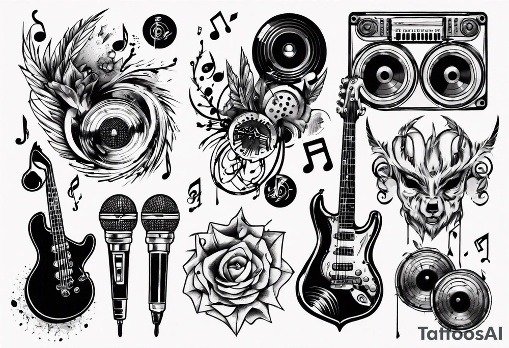 music sound tattoo idea