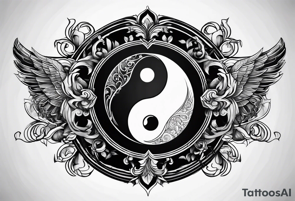 masculine yin and yang tattoo idea tattoo idea