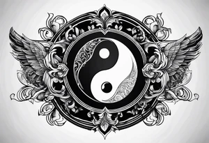 masculine yin and yang tattoo idea tattoo idea