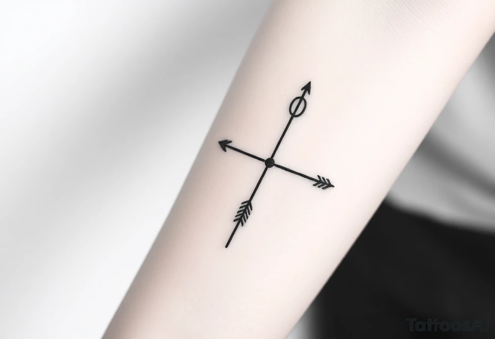Bow arrow tattoo idea