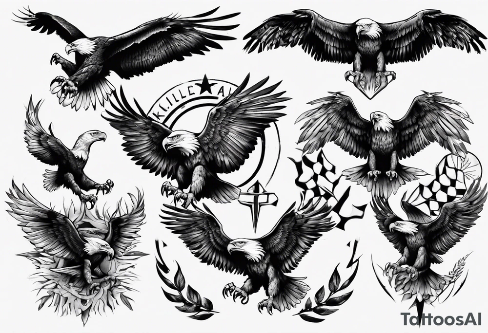 killer eagle tattoo idea