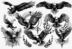killer eagle tattoo idea