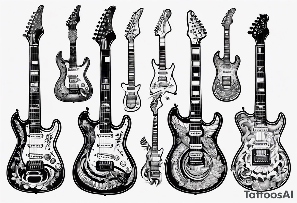 Electric guitar tattoo idea