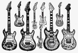 Electric guitar tattoo idea