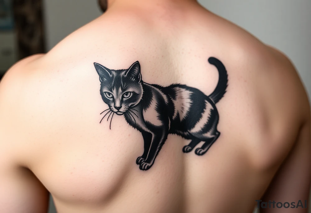 black cat tattoo idea