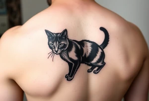 black cat tattoo idea