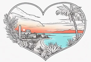 Cuba & Arizona 
 inside a heart tattoo idea