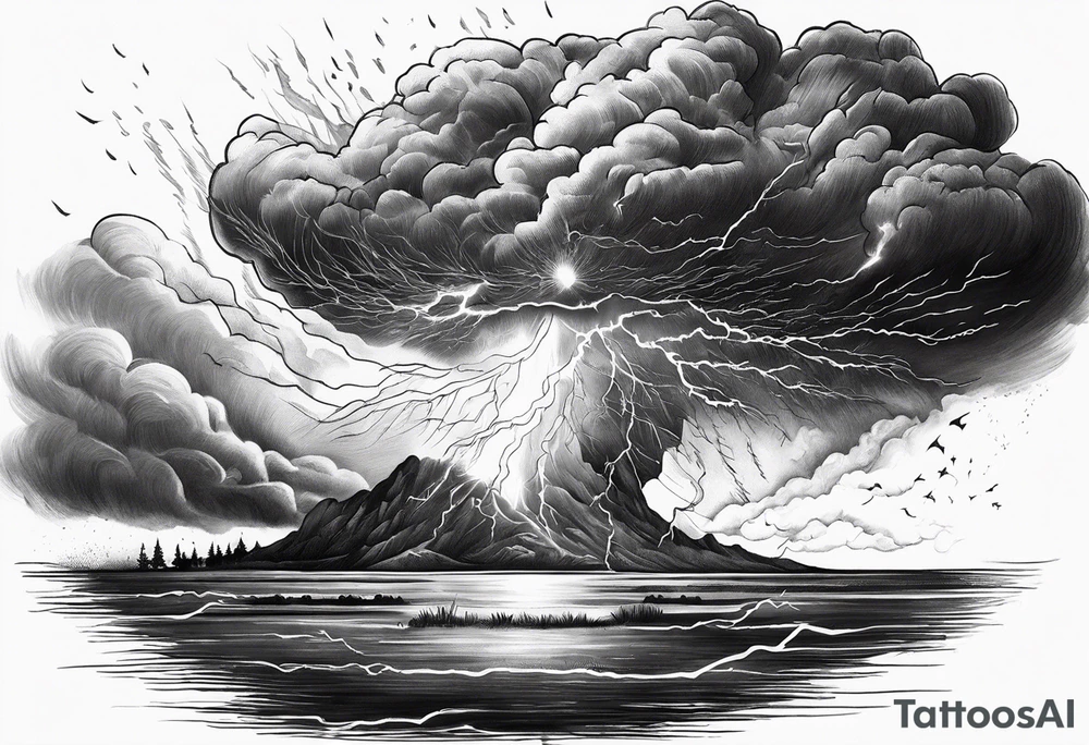 Thunderstorm , lightning tattoo idea