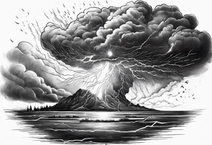 Thunderstorm , lightning tattoo idea