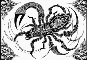 Tribal scorpion tattoo idea