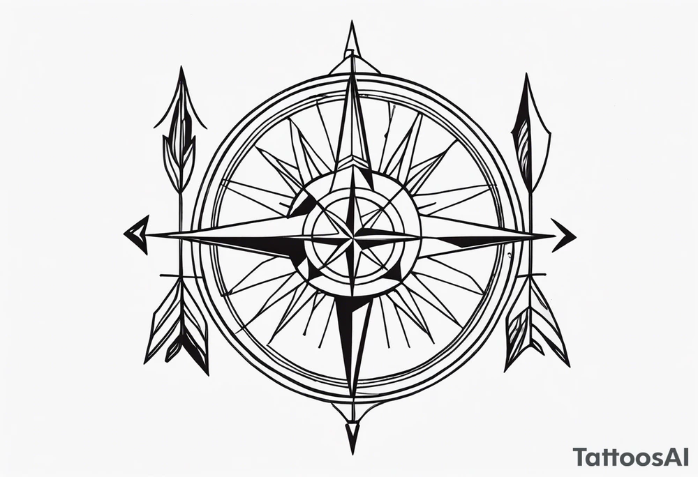 Arrow Crab Compass tattoo idea