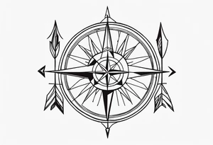Arrow Crab Compass tattoo idea