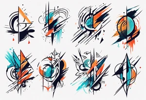 Time abstract Brush stroke tattoo idea