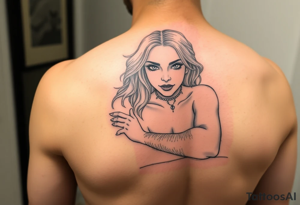 Picture of a girl with hairy arms named Harriet tattoo idea