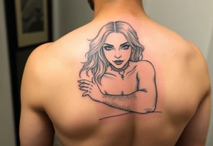 Picture of a girl with hairy arms named Harriet tattoo idea