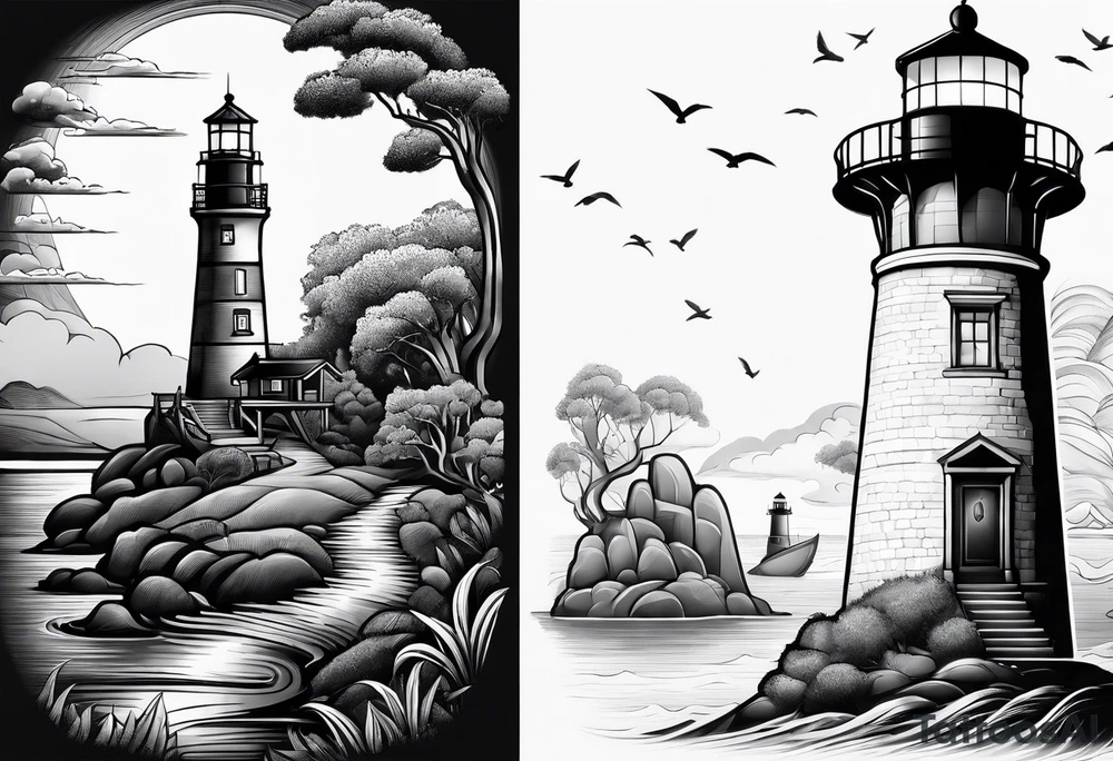 light house tattoo idea