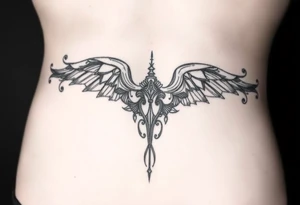 Lower side belly tattoo woman something unique tattoo idea