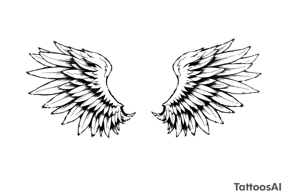 Infinity Loop made of wings white tattoo idea