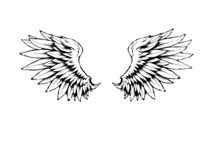 Infinity Loop made of wings white tattoo idea