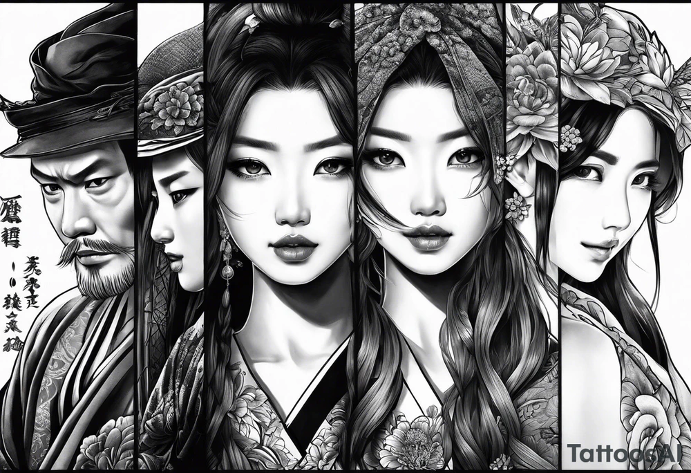 The Japanese say you have three faces. The first face, you show to the world. The second face, you show to your close friends and your family. The third face, you never show anyone. tattoo idea