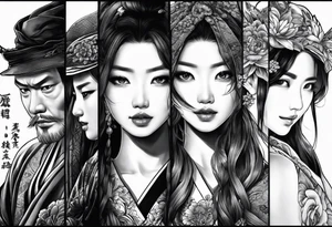 The Japanese say you have three faces. The first face, you show to the world. The second face, you show to your close friends and your family. The third face, you never show anyone. tattoo idea