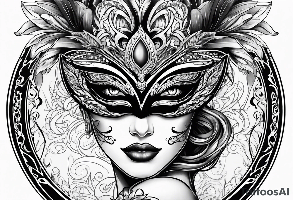 masquerade ball tattoo idea