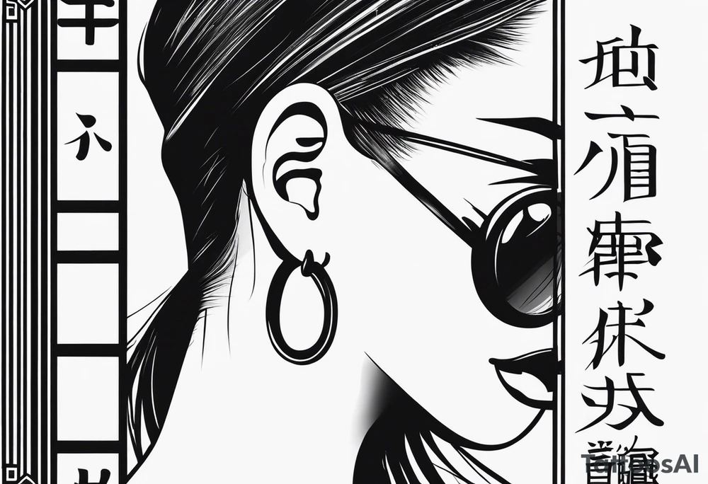 Tattoo behind the ear saying “only one life” in Japanese tattoo idea