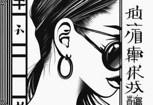 Tattoo behind the ear saying “only one life” in Japanese tattoo idea