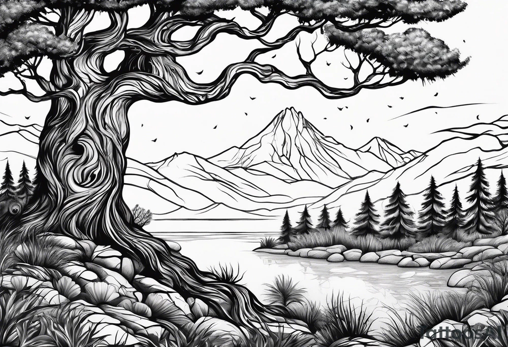 I want a tattoo with a tree representing strength and my kids birthdays surrounding the tree tattoo idea