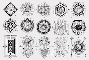 Geometrical tattoo idea