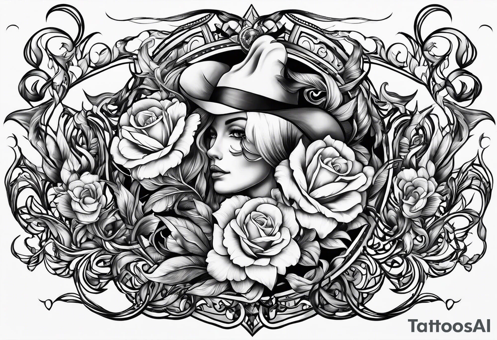 lightings in flame tattoo idea