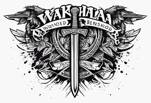 valhalla wounded sword berserker tattoo idea