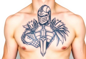 realistic
knight tattoo idea