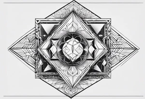 A set of geometric shapes that represent balance in life. It needs to be a small tattoo. No flowers or borders. tattoo idea