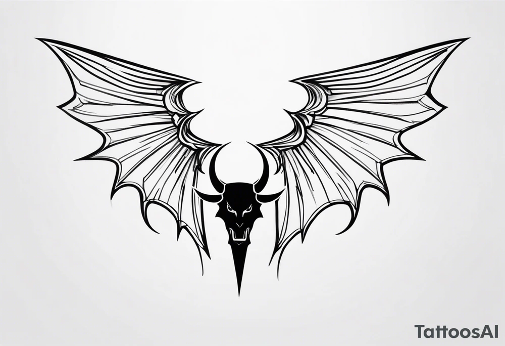 devil wings tattoo idea