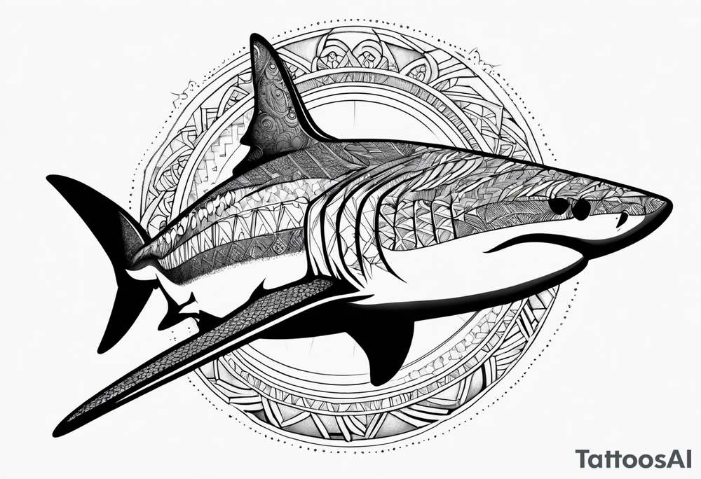 Tahitian Shark tattoo idea