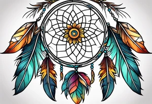 dream catcher tattoo idea
